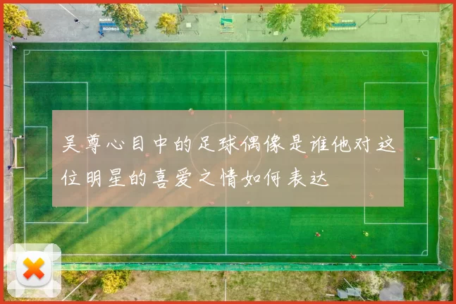 吴尊心目中的足球偶像是谁他对这位明星的喜爱之情如何表达